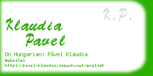 klaudia pavel business card